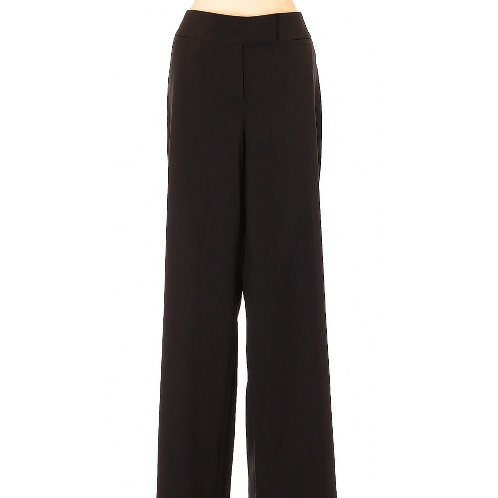 Chico's Black Wide-Leg Trousers